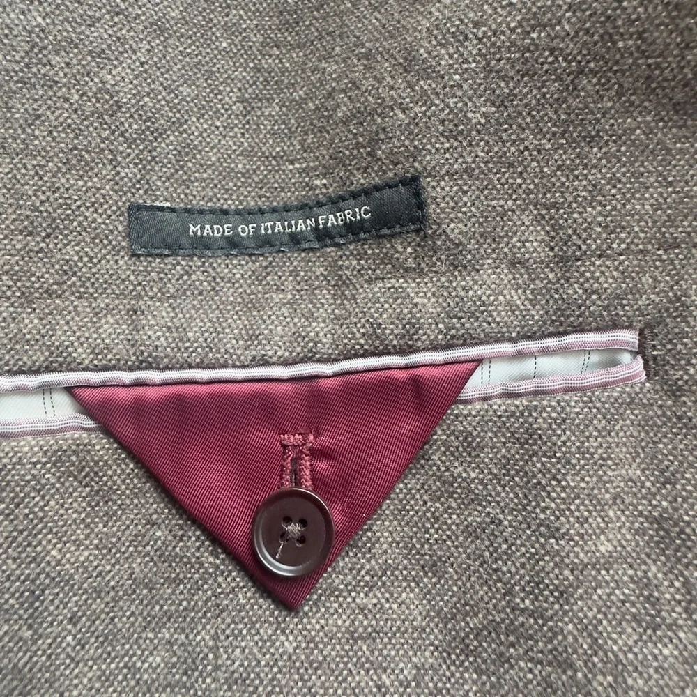 Banana Republic Tailored Fit Suit Jacket Elbow Patches Size 40S -100% Cotton